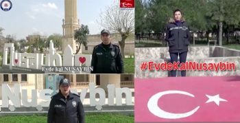 Nusaybin Polisinde Türkçe ve Kürtçe Evde Kal klibi