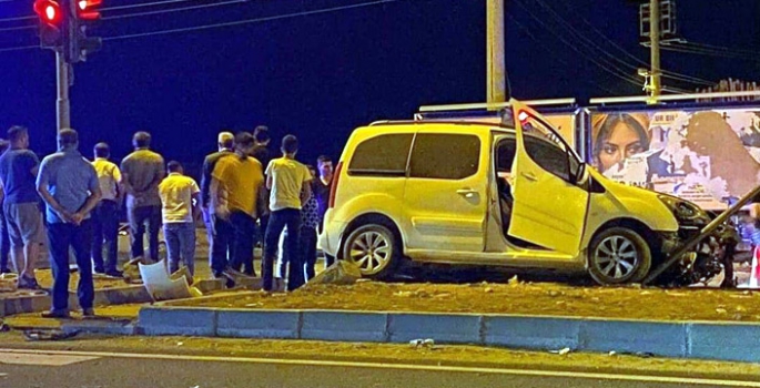 Nusaybin Stadyum Kavşağında kaza, 1 yaralı