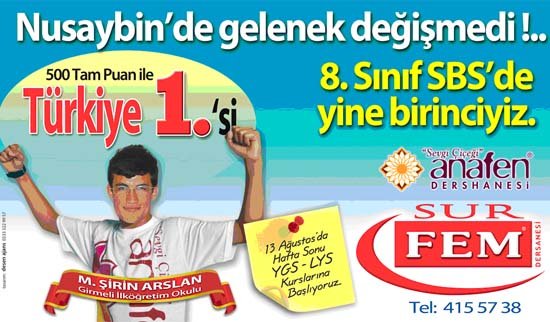 SBS 8 Türkiye 1'incisi Fatih Kolejini tercih etti