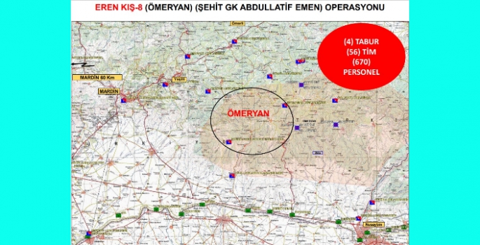 Ömeryanda Eren Kış-8 operasyonu başladı