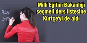 5. sınıfta Kürtçe seçmeli ders!