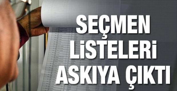 Seçmen listeleri askıya çıktı