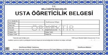 Usta öğreticilik belgesi başvuruları başladı