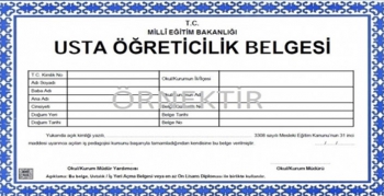 Usta öğreticilik belgesi başvuruları başladı