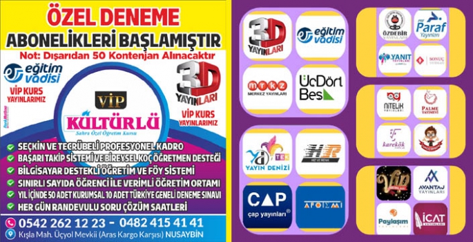 Vip Kültürlü'de YKS ve LGS deneme abonelikleri başladı