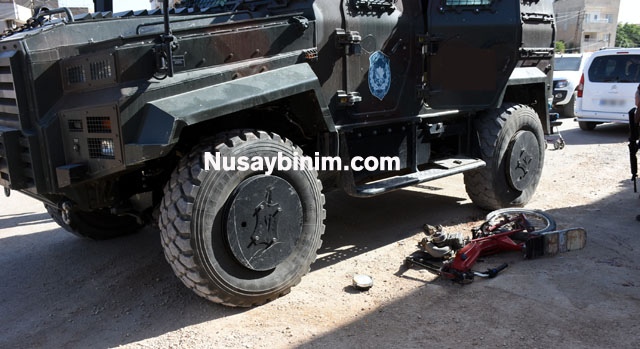 Nusaybin'de zırhlı araç ile motosiklet çarpıştı, 1 yaralı