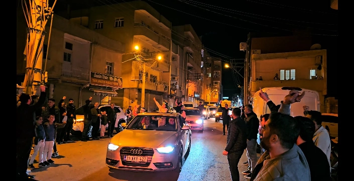 Nusaybin'de Gazze İçin Tekbirler Yükseldi: düzenlenen Araç Konvoyla Destek Mesajı
